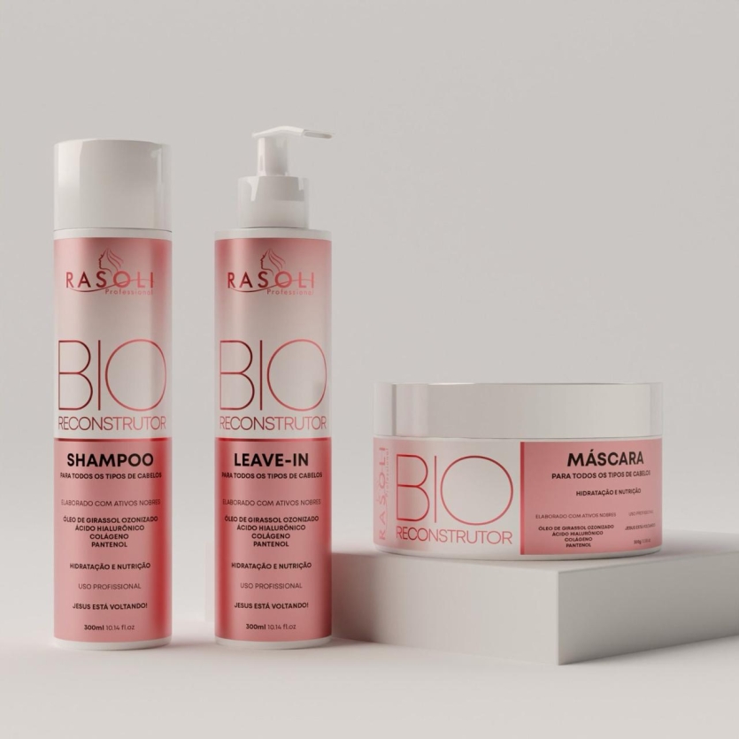 Rasoli - Kit Home Care Bio Reconstrutor 3 passos 300ml