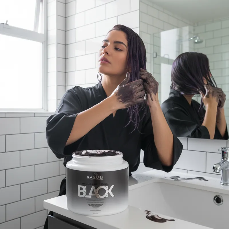 Mascara Matizadora e Hidratante Black 1k RASOLI - Imagem 5