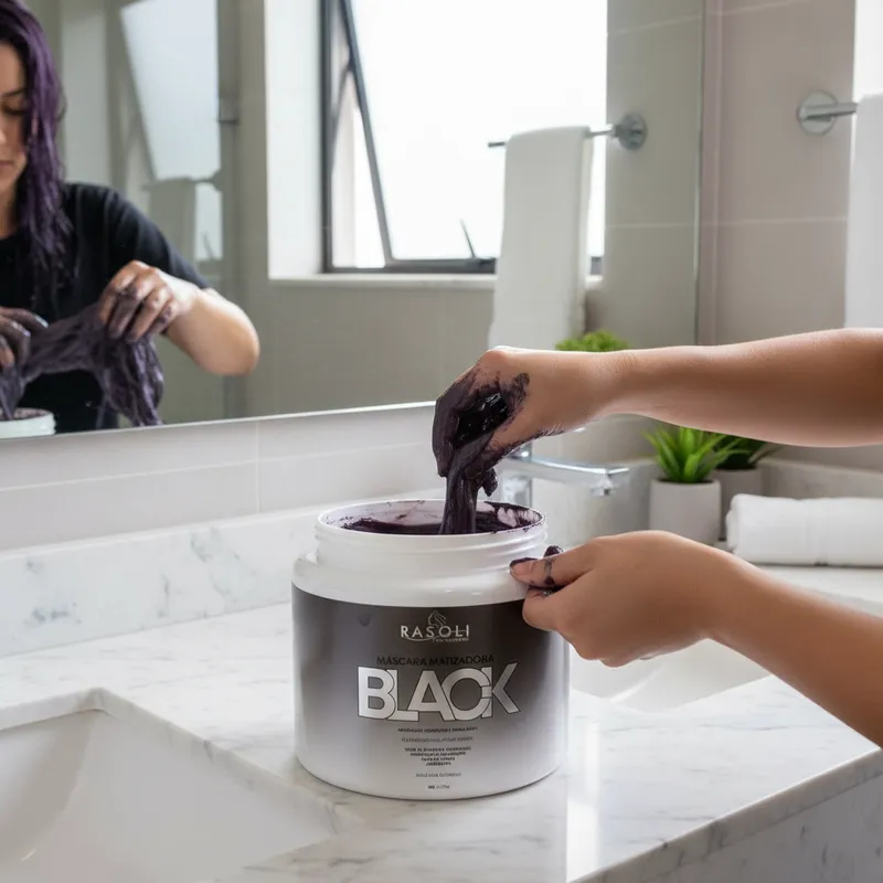 Mascara Matizadora e Hidratante Black 1k RASOLI - Imagem 3