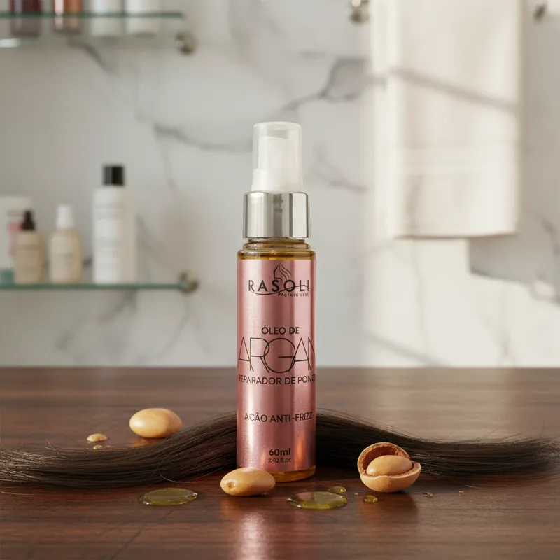Reparador de Pontas Óleo de Argan Ação Anti Frizz 60ml RASOLI - Imagem 4