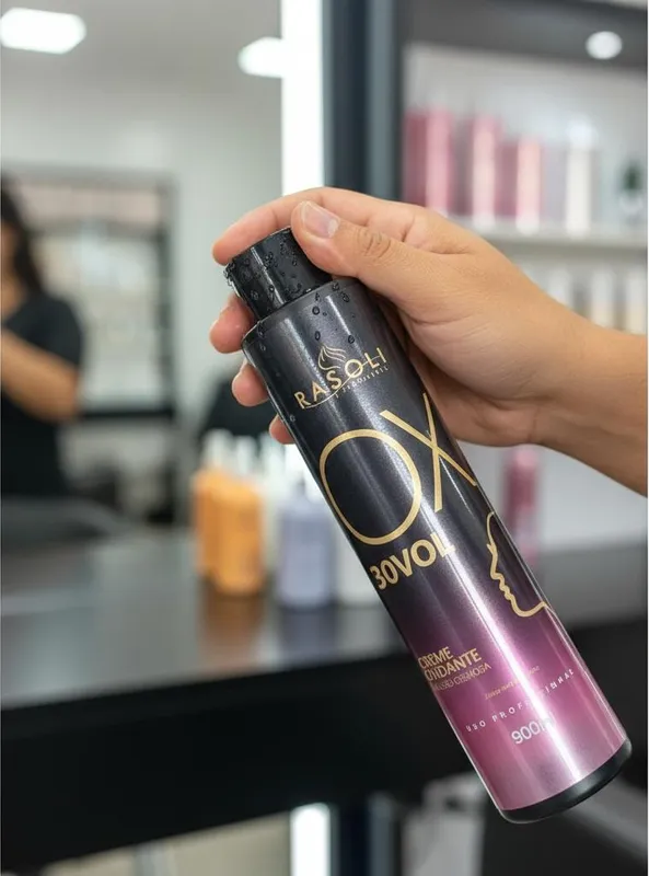 Oxidante ou Emulsão Reveladora de 30 volumes 900ML RASOLI - Imagem 4